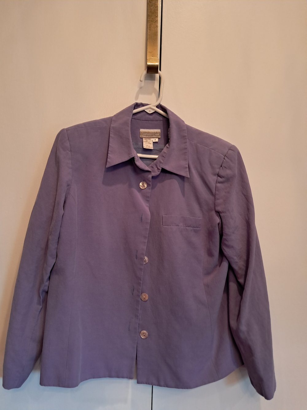 Coldwater Creek Lavender Casual Button-Up Women's Shirt